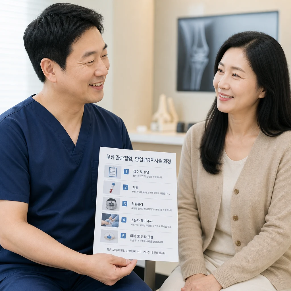 목동에서 PRP 시술 당일 절차는 어떻게 되나요?